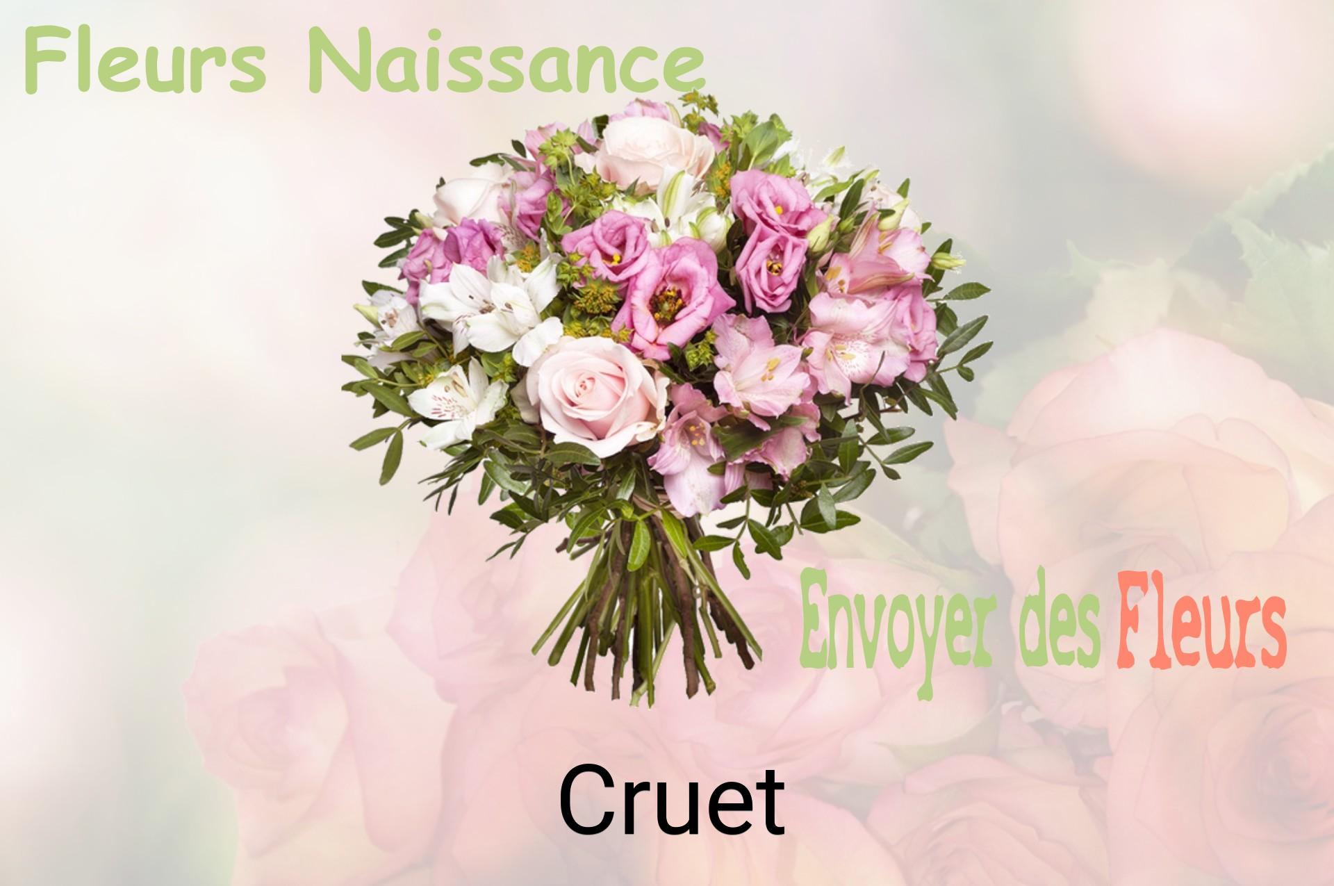 Bouquet de fleurs de naissance livré à Cruet